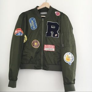 Bagatelle Womens Satin Patchwork Bomber Jacket MED